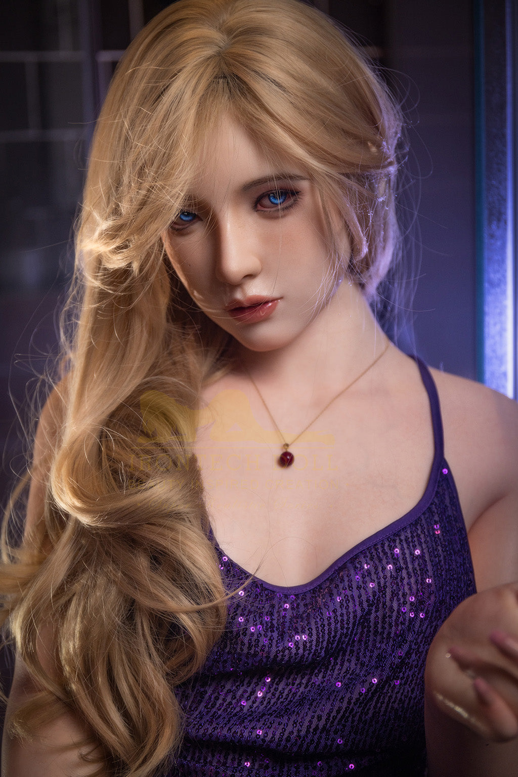 Gayle-162cm minus (5'31")B-cup Full Silicone French Bathing Blonde Sex Doll - Irontech Doll