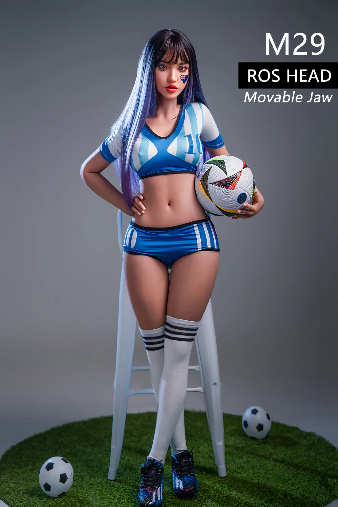 Ethel- 152cm/4'98" C cup Silicone Head+TPE Body Sex Doll (Movable Jaw Head) - SY Doll
