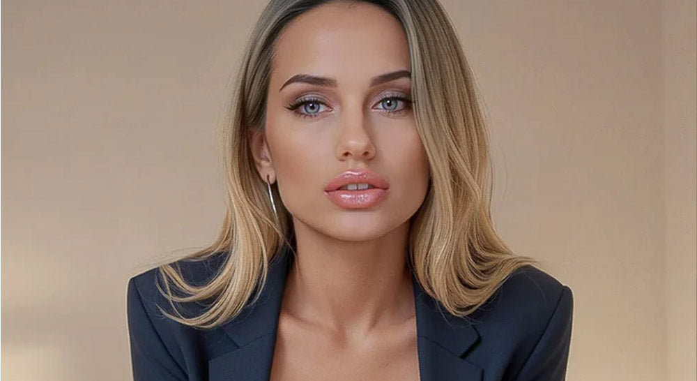 Full-silicone sex doll with realistic facial features and blonde hair