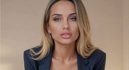 Full-silicone sex doll with realistic facial features and blonde hair