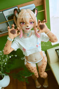 155cm/5'1" B-cup Full Silicone Sex Doll(Removable Jaw Head)-SY Doll-Leopard Lily