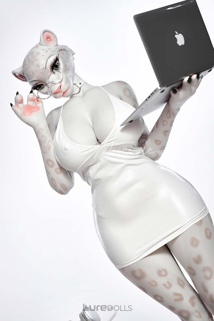 165cm/5'5" D-cup Full Silicone Sex Doll(Movable Jaw Head)SY Doll-Velara White Lepoard