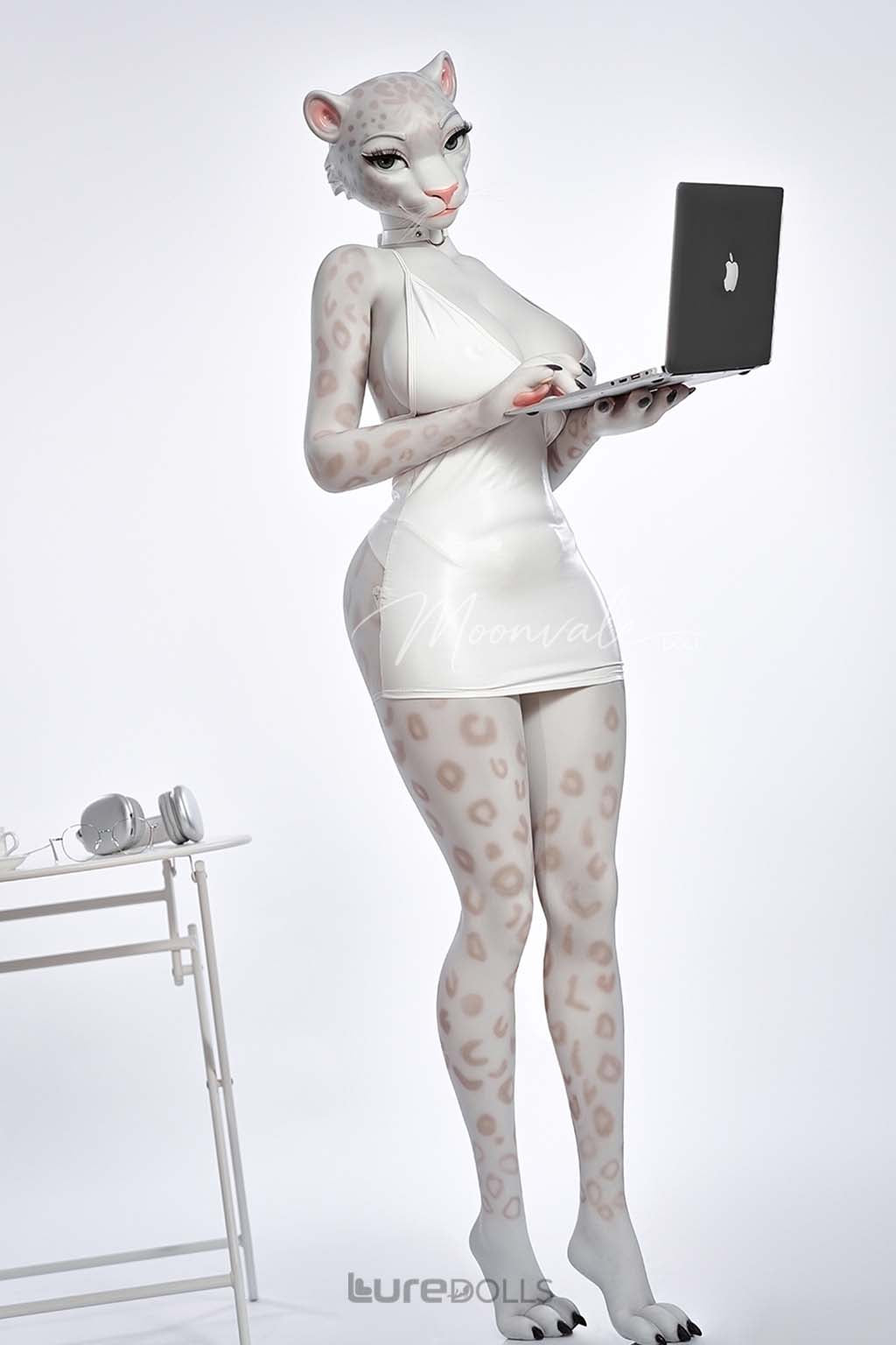 165cm/5'5" D-cup Full Silicone Sex Doll(Movable Jaw Head)SY Doll-Velara White Lepoard