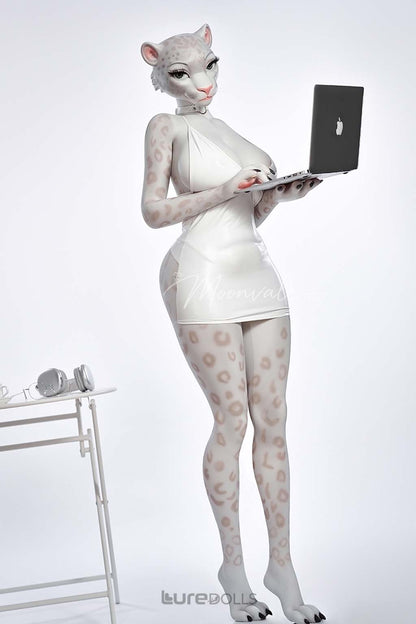 165cm/5'5" D-cup Full Silicone Sex Doll(Movable Jaw Head)SY Doll-Velara White Lepoard