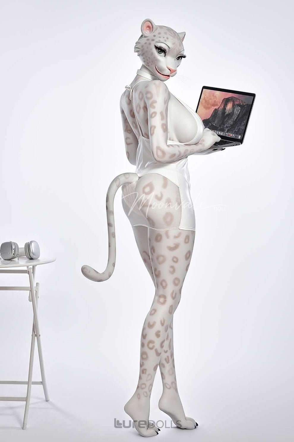 165cm/5'5" D-cup Full Silicone Sex Doll(Movable Jaw Head)SY Doll-Velara White Lepoard