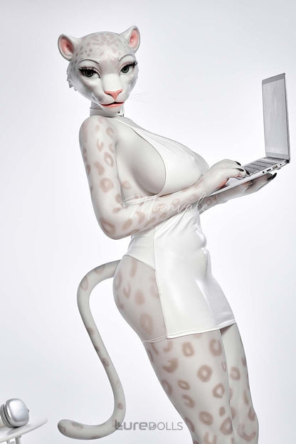 165cm/5'5" D-cup Full Silicone Sex Doll(Movable Jaw Head)SY Doll-Velara White Lepoard