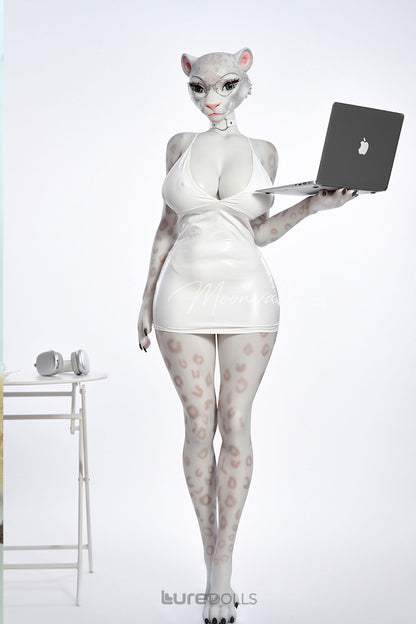 165cm/5'5" D-cup Full Silicone Sex Doll(Movable Jaw Head)SY Doll-Velara White Lepoard