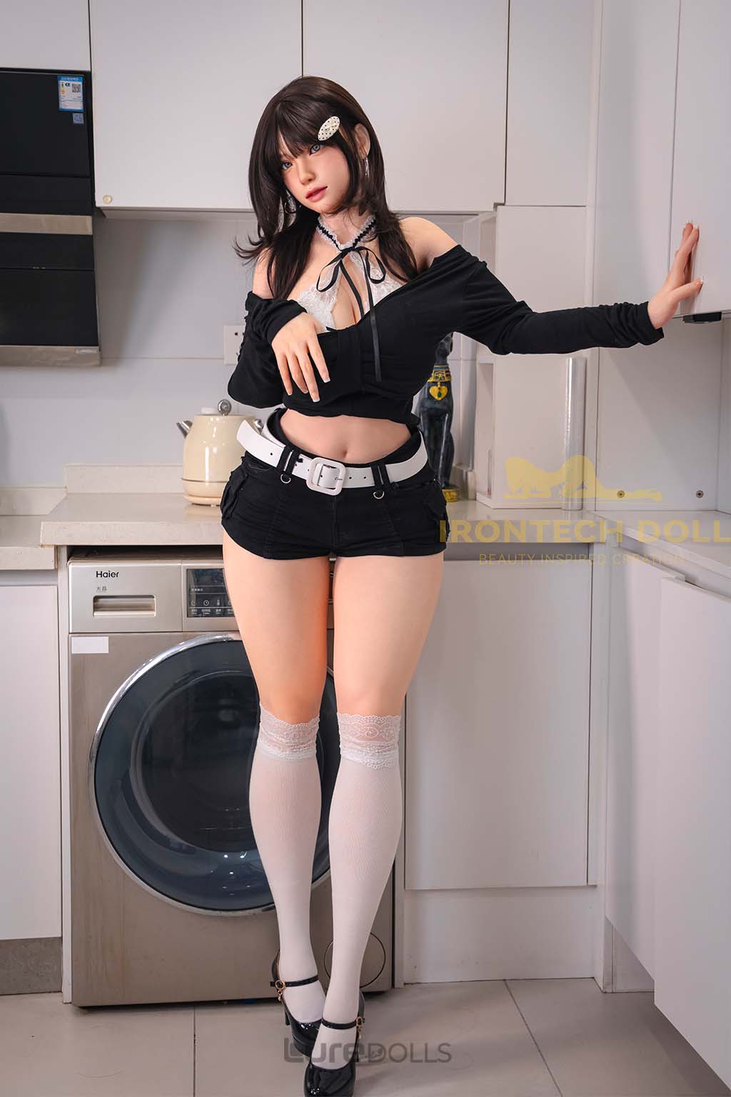 160cm/5'3" F-cup Full Silicone Sex Doll-Irontech Doll(in Stock)-Kitty(S32 ROS MAX)