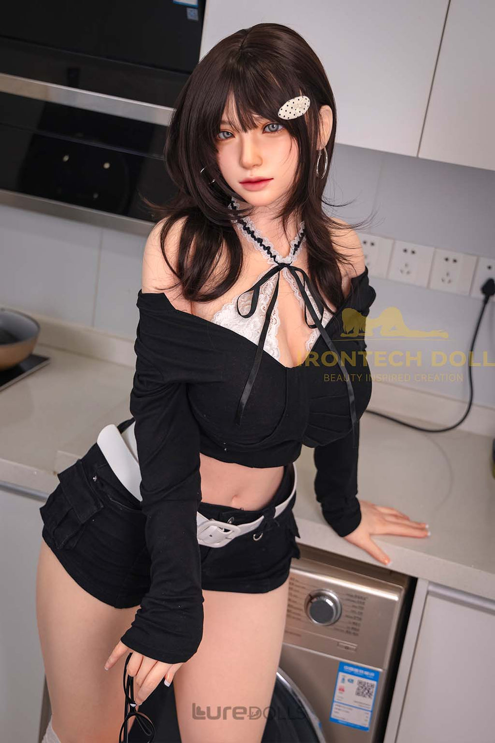 160cm/5'3" F-cup Full Silicone Sex Doll-Irontech Doll(in Stock)-Kitty(S32 ROS MAX)