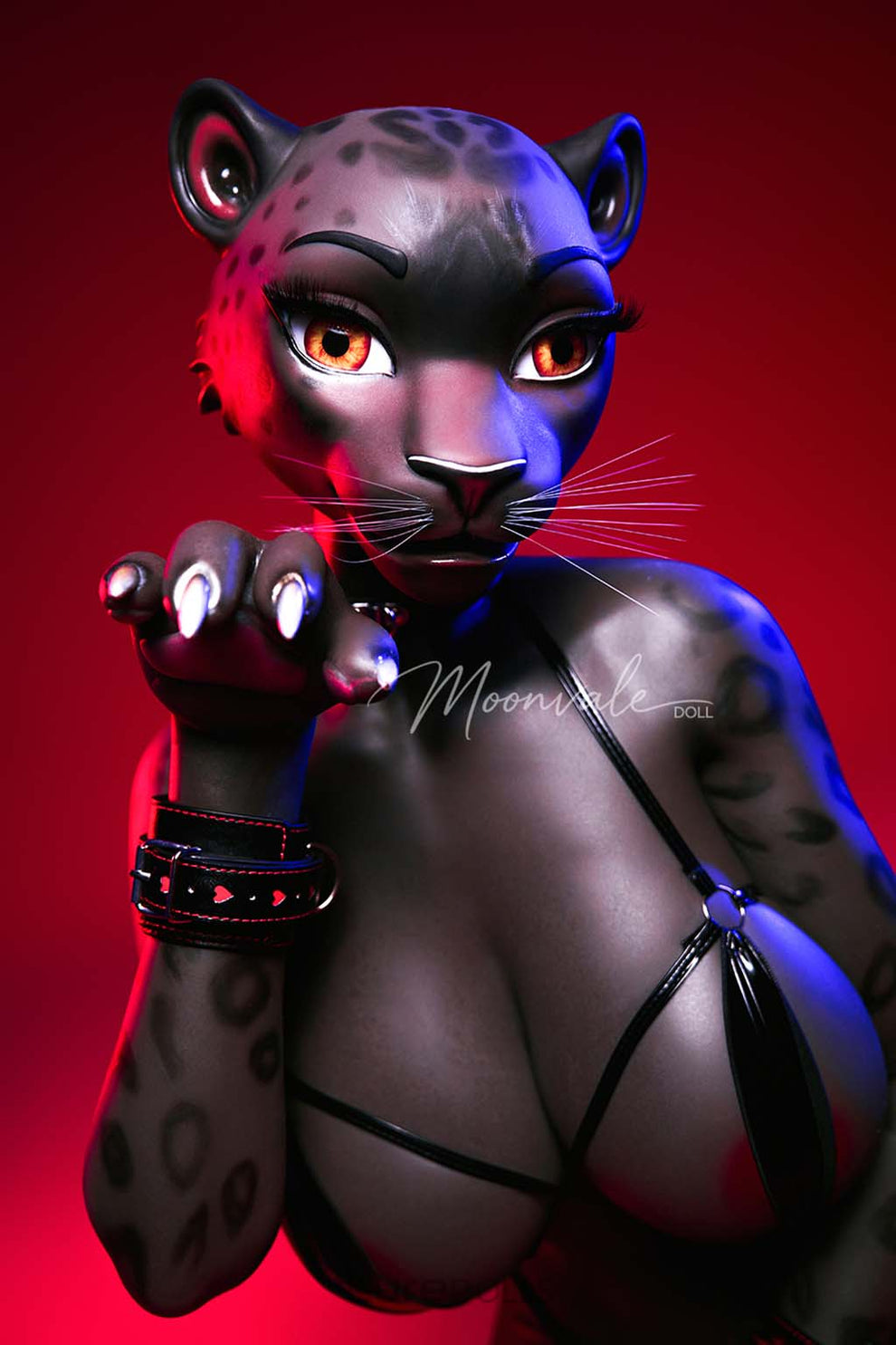 165cm/5'5" D-cup Full Silicone Sex Doll(Movable Jaw Head)SY Doll-Velara Black Lepoard