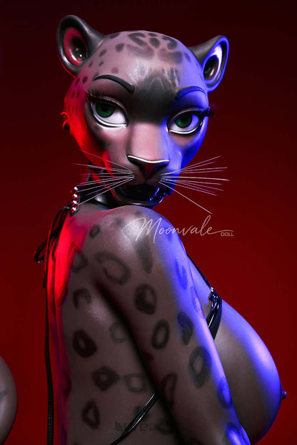 165cm/5'5" D-cup Full Silicone Sex Doll(Movable Jaw Head)SY Doll-Velara Black Lepoard