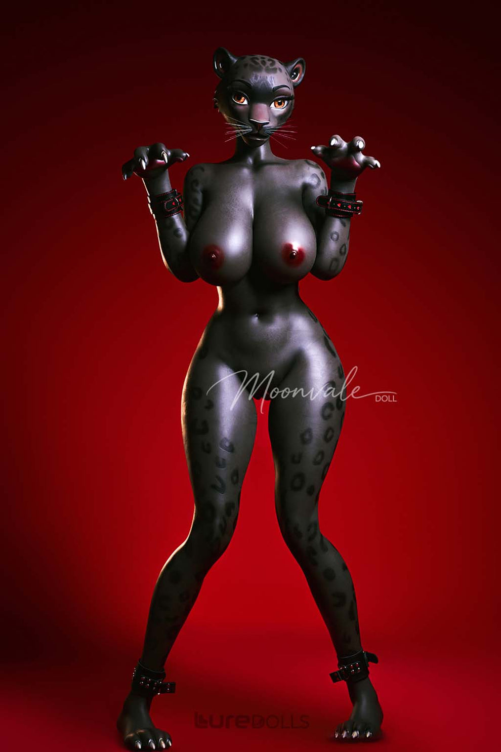 165cm/5'5" D-cup Full Silicone Sex Doll(Movable Jaw Head)SY Doll-Velara Black Lepoard