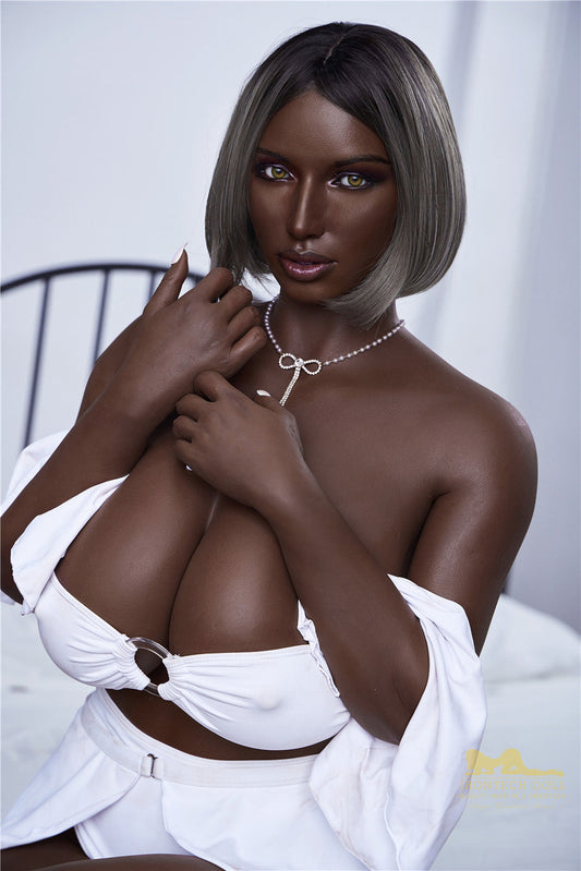 Zara Black-160cm(5'25")H-cup Full Silicone Mega Breast Curvy Big Butt Sex Doll- Irontech Doll