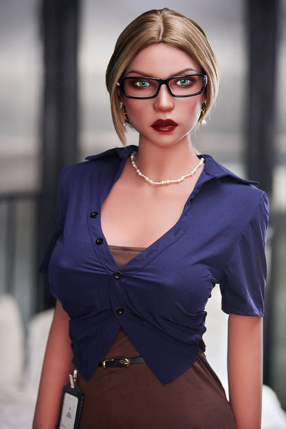 Adela- 158cm/5'18" C cup Silicone Head+TPE Body Sex Doll (Movable Jaw) - SY Doll