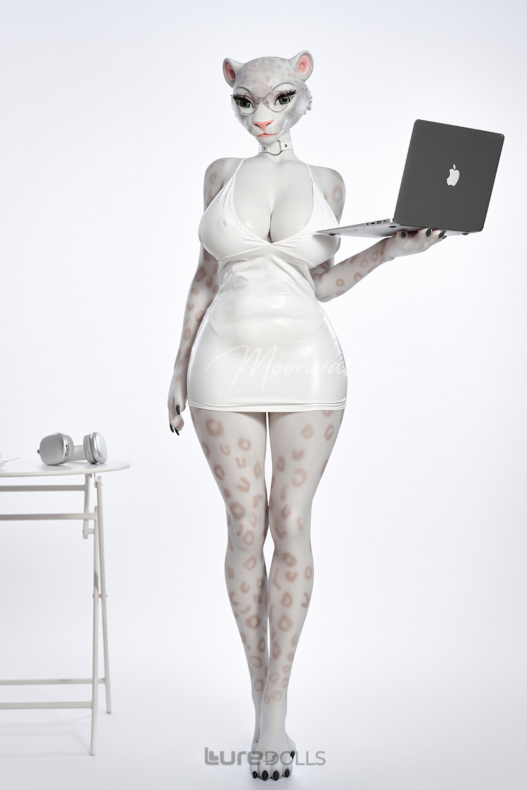 165cm/5'5" D-cup Full Silicone Sex Doll(Movable Jaw Head)SY Doll-Velara White Lepoard