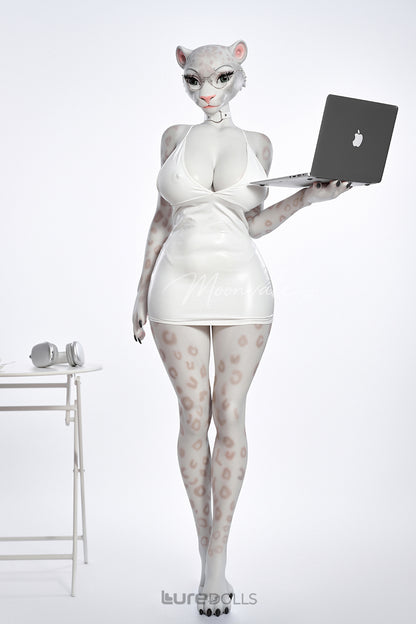 165cm/5'5" D-cup Full Silicone Sex Doll(Movable Jaw Head)SY Doll-Velara White Lepoard