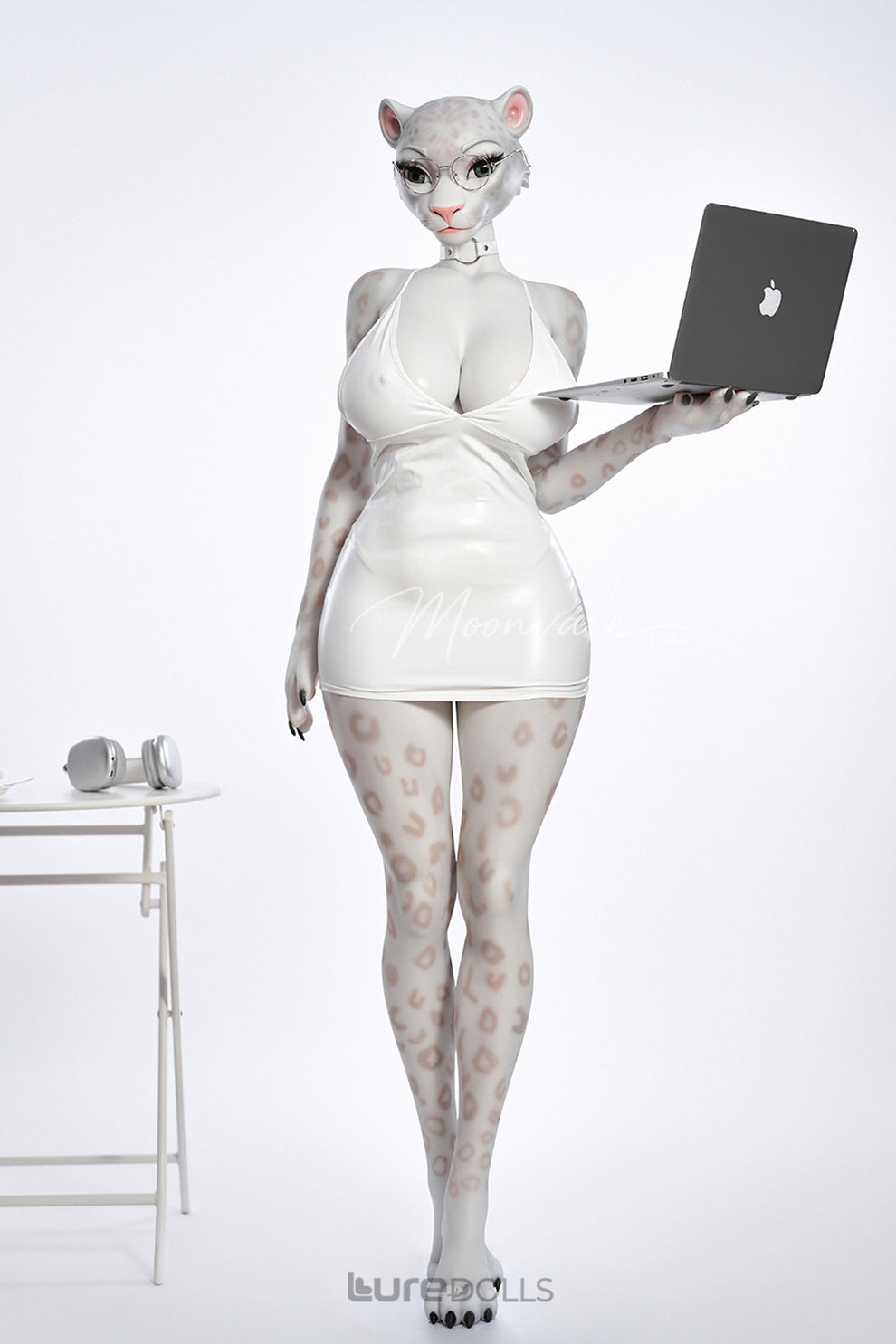 165cm/5'5" D-cup Full Silicone Sex Doll(Movable Jaw Head)SY Doll-Velara White Lepoard