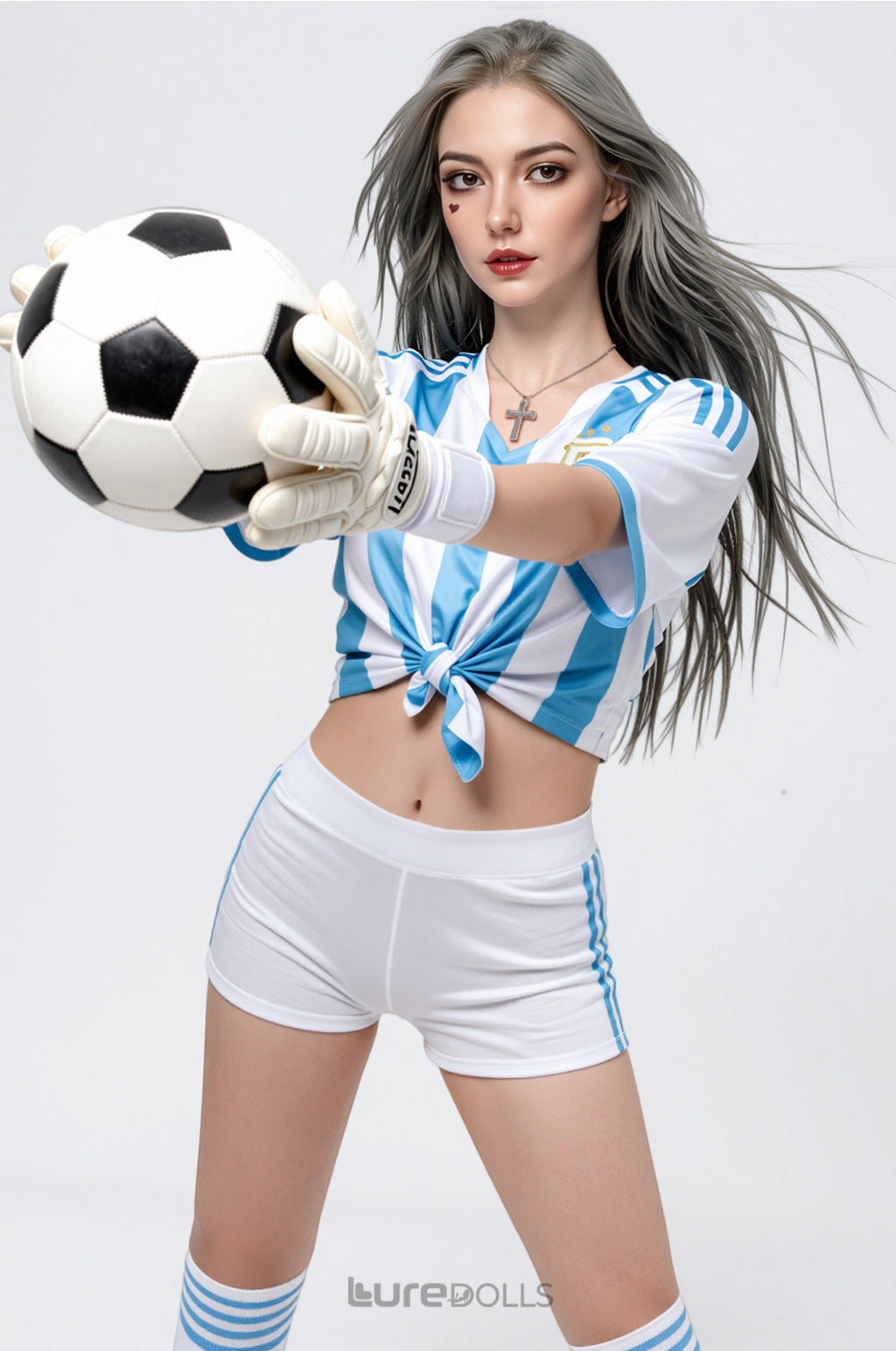 173cm/5'8" C-cup Silicone Head+TPE Body Sex Doll(Movable Jaw Head)-SY Doll-Hebe