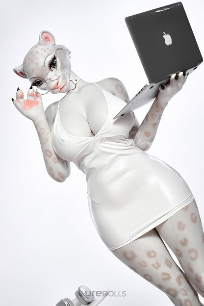 165cm/5'5" D-cup Full Silicone Sex Doll(Movable Jaw Head)SY Doll-Velara White Lepoard