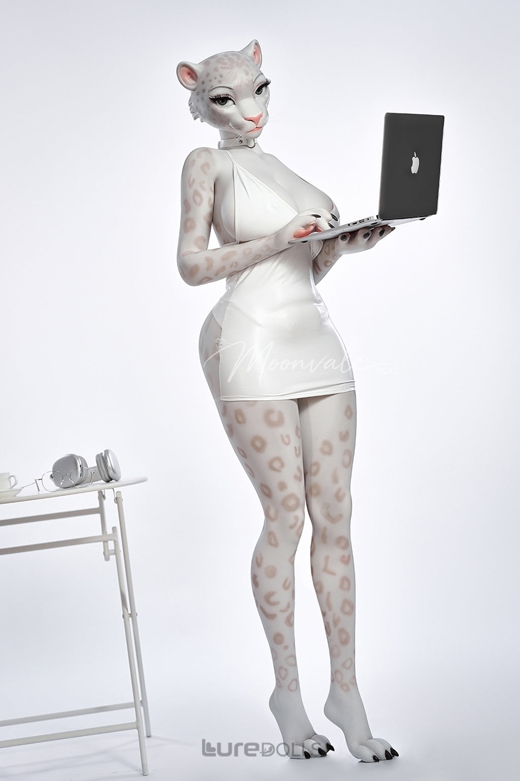 165cm/5'5" D-cup Full Silicone Sex Doll(Movable Jaw Head)SY Doll-Velara White Lepoard