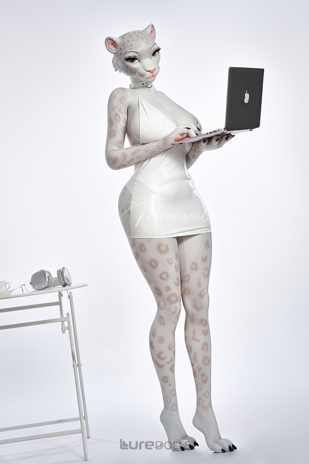 165cm/5'5" D-cup Full Silicone Sex Doll(Movable Jaw Head)SY Doll-Velara White Lepoard