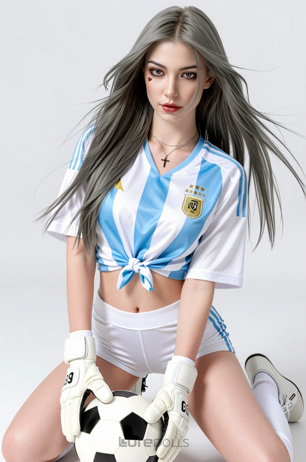 173cm/5'8" C-cup Silicone Head+TPE Body Sex Doll(Movable Jaw Head)-SY Doll-Hebe