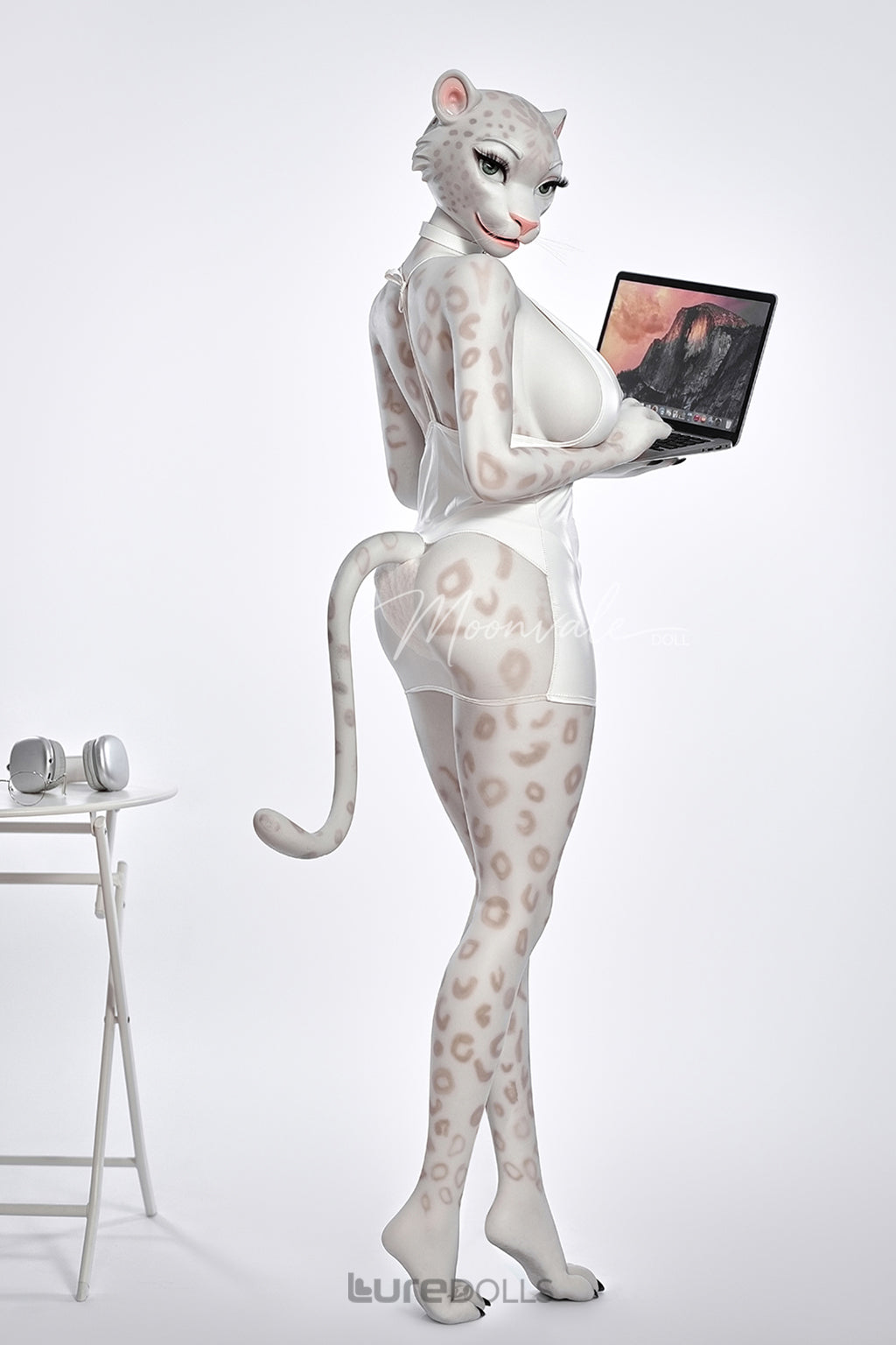 165cm/5'5" D-cup Full Silicone Sex Doll(Movable Jaw Head)SY Doll-Velara White Lepoard