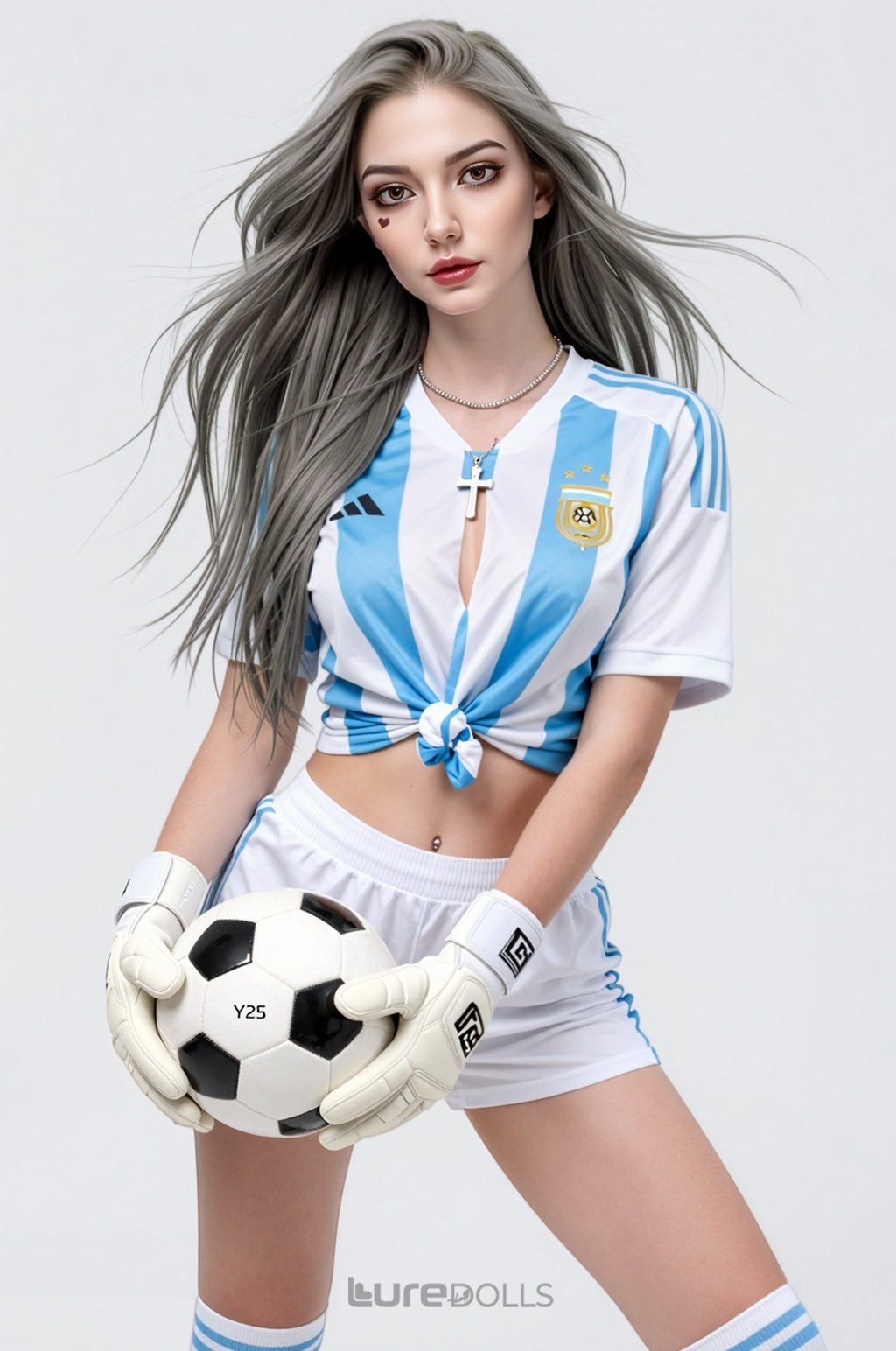173cm/5'8" C-cup Silicone Head+TPE Body Sex Doll(Movable Jaw Head)-SY Doll-Hebe