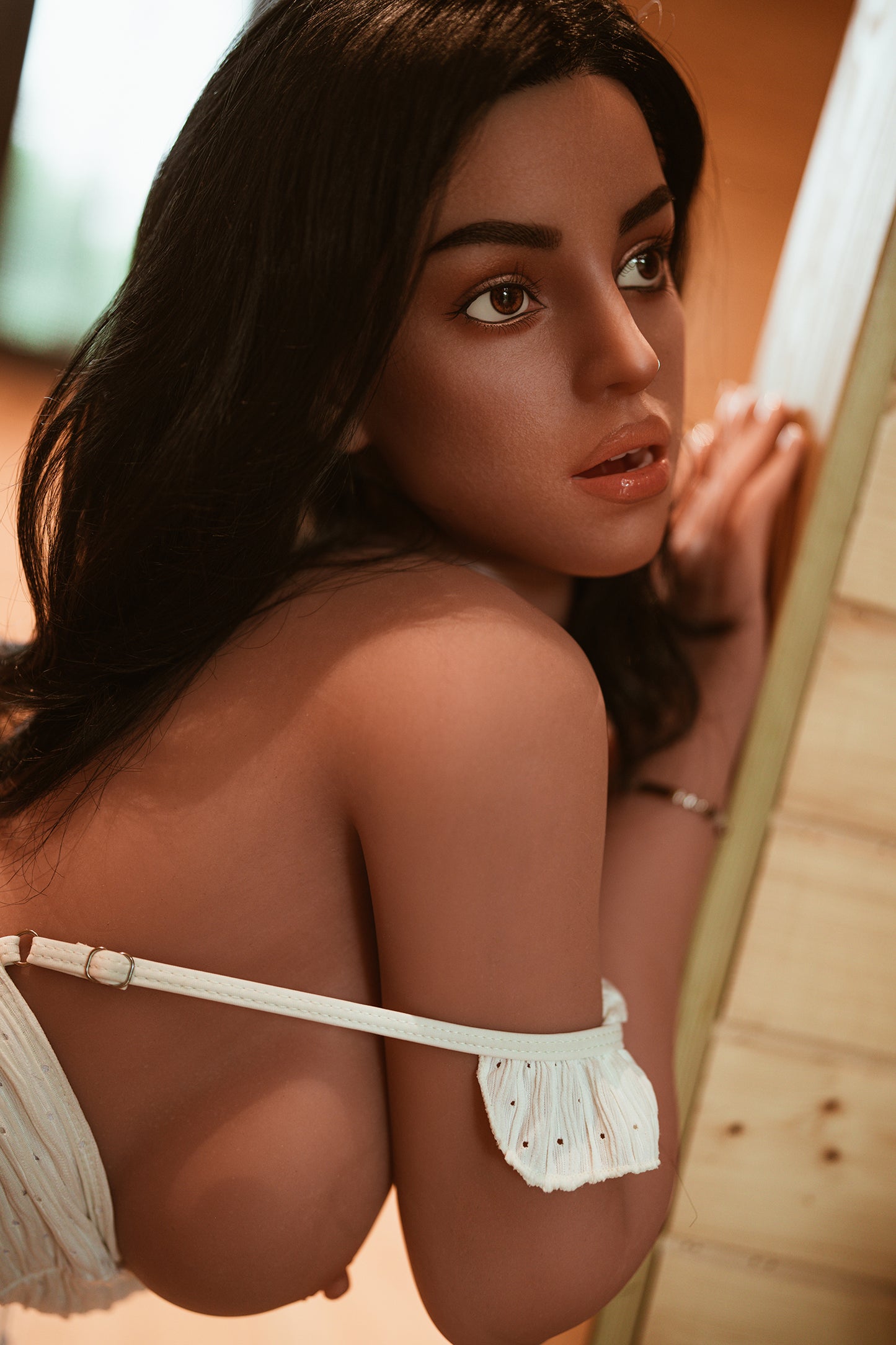 Janice- 152cm/4'98" C cup Silicone Head+TPE Body Sex Doll (Movable Jaw Head)  - SY Doll