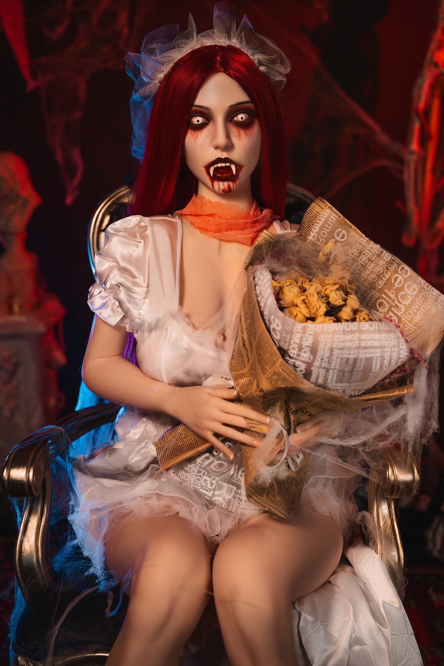 Amanda - 169cm/5'54" E cup Silicone Head+TPE Body Sex Doll(Movable Jaw)  - SY Doll