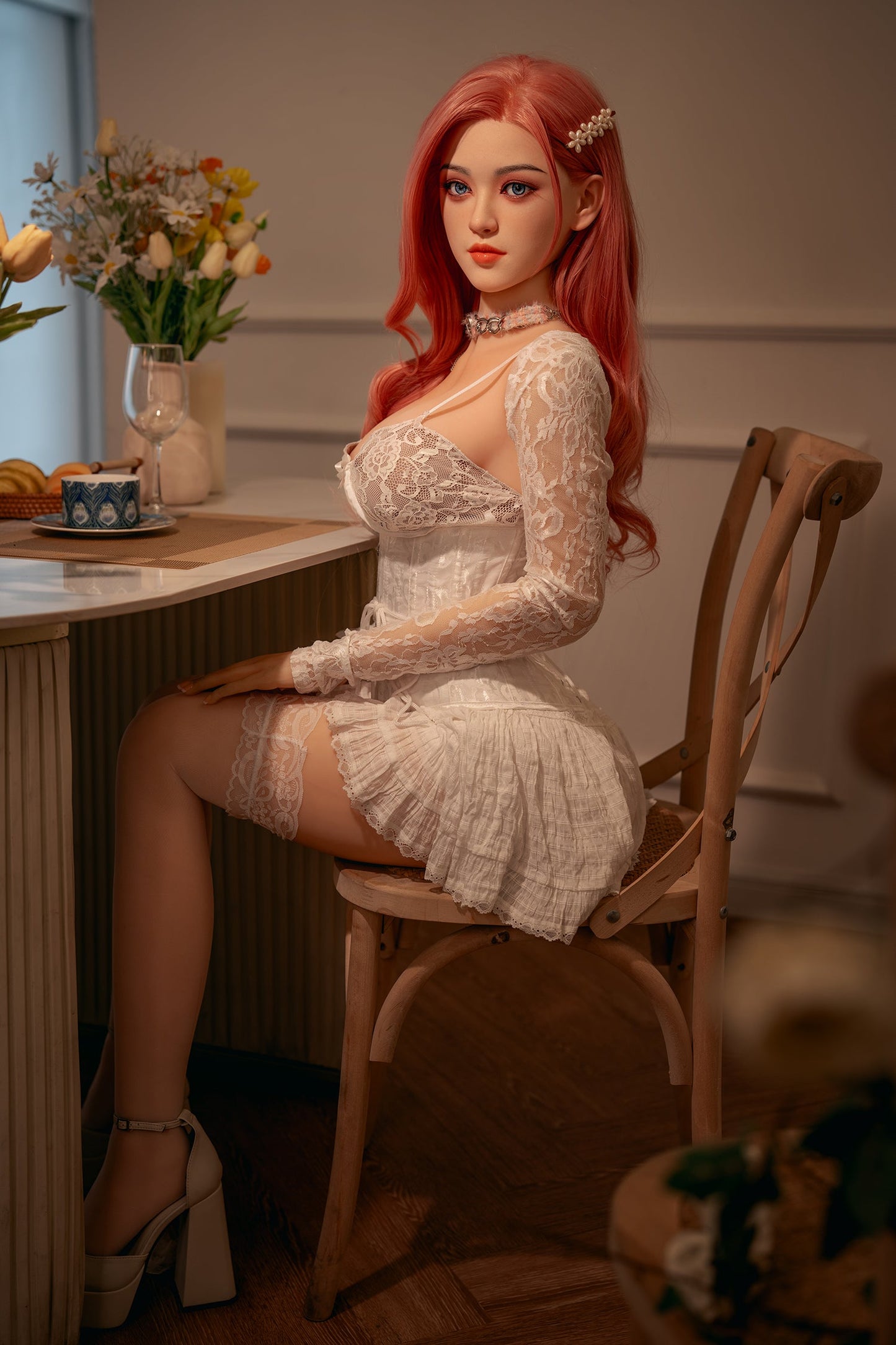 Reese -160cm/5'24" C cup Silicone Head+Tpe Body Sex Doll - SY Doll