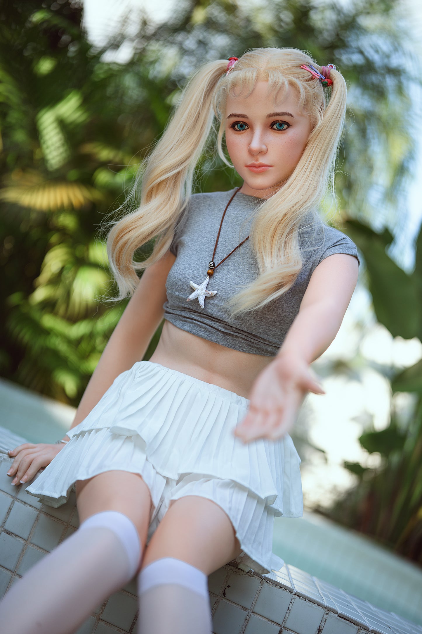 Olive- 150cm/4'92" A cup Full Silicone Sex Doll - SY Doll