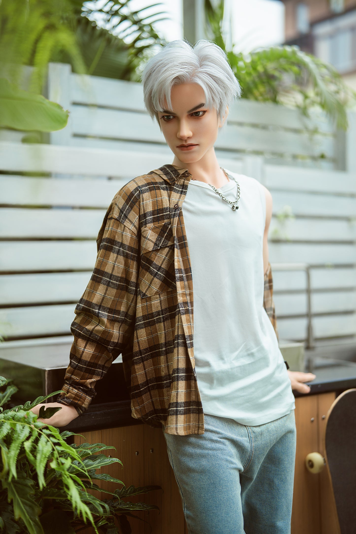 Smith-162cm(5ft24'') Male A Cup Full Silicone Sex Doll - SY Doll