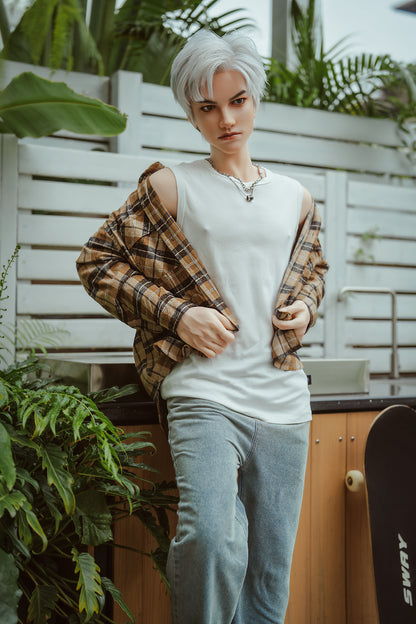 Smith-162cm(5ft24'') Male A Cup Full Silicone Sex Doll - SY Doll