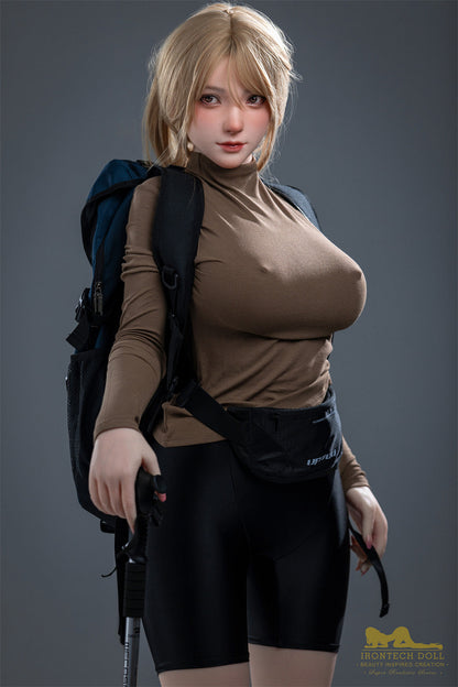 Amy-165cm(5'41")F-cup Full Silicone Mega Breasts Outdorr Hiking Sex Doll in stock- Irontech Doll
