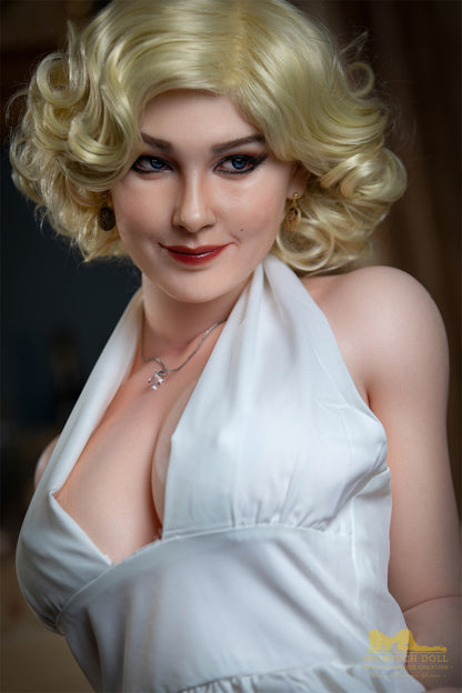 Marilyn Monroe-164cm(5'38")E-cup Full Silicone Classic Bob Blonde Sex Doll  - Irontech Doll