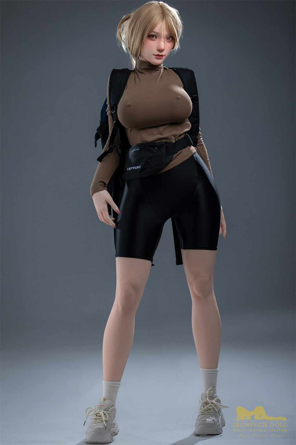 Amy-165cm(5'41")F-cup Full Silicone Mega Breasts Outdorr Hiking Sex Doll in stock- Irontech Doll