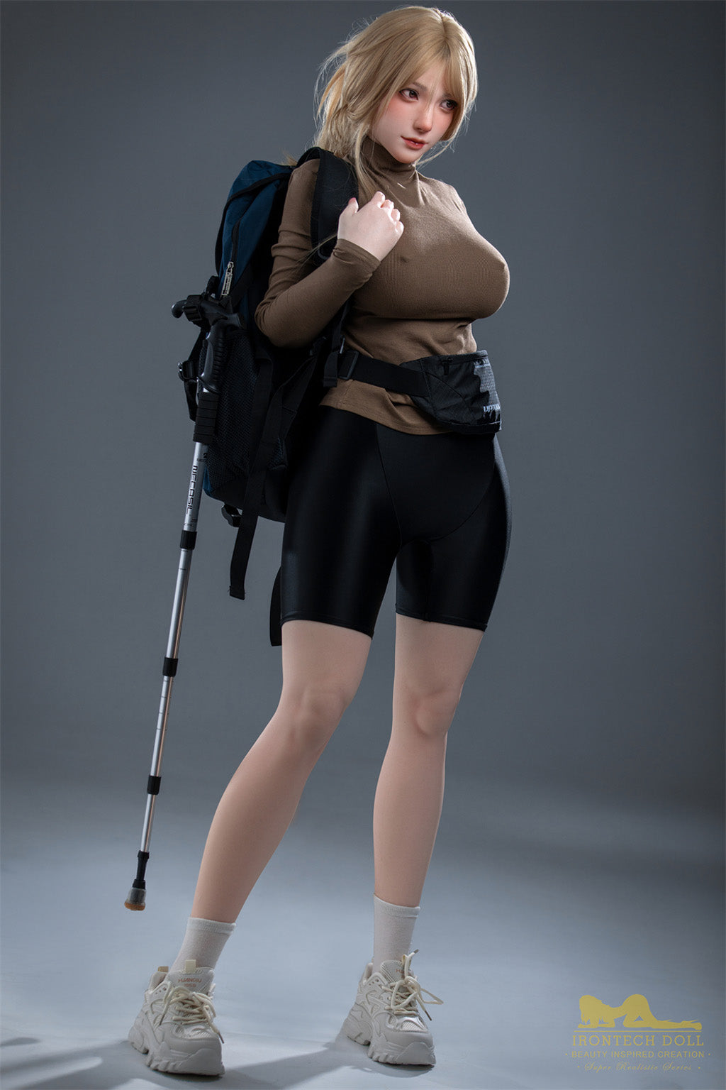 Amy-165cm(5'41")F-cup Full Silicone Mega Breasts Outdorr Hiking Sex Doll in stock- Irontech Doll