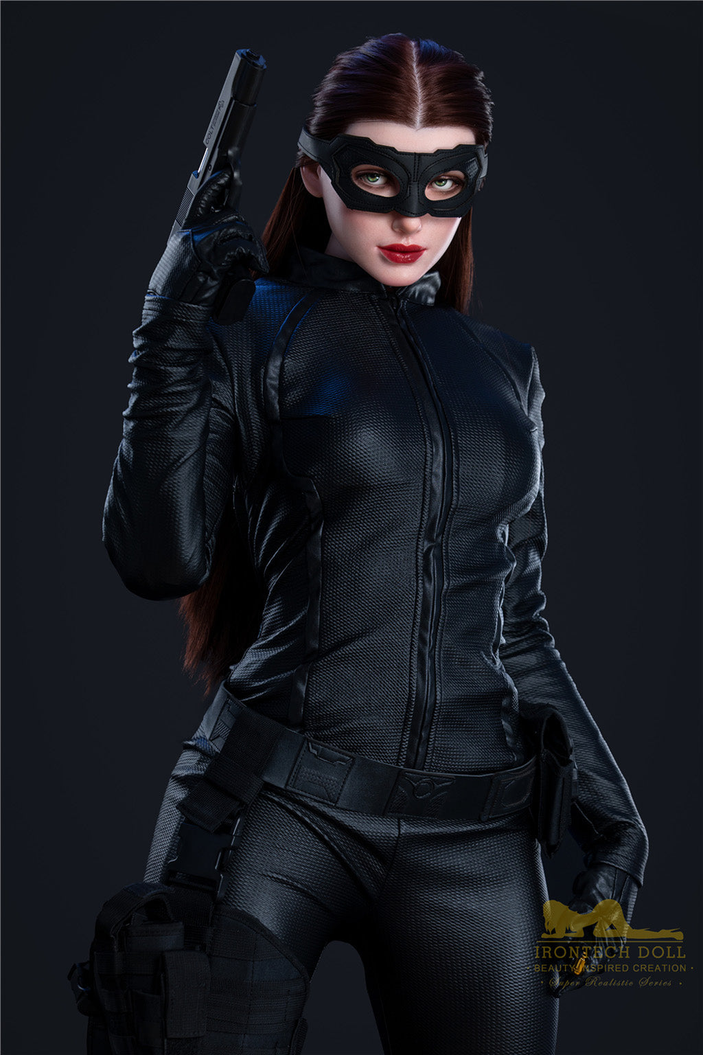 Luna-168cm(5'51")C-cup Full Silicone Red Hair Cosplay Batwoman Sex Doll  - Irontech Doll