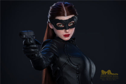 Luna-168cm(5'51")C-cup Full Silicone Red Hair Cosplay Batwoman Sex Doll  - Irontech Doll