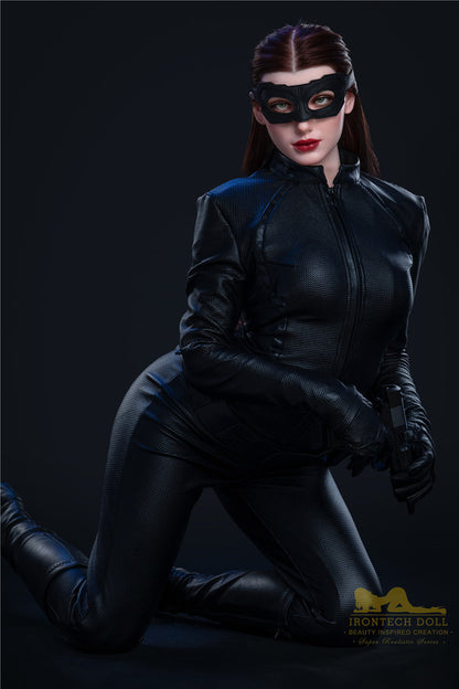 Luna-168cm(5'51")C-cup Full Silicone Red Hair Cosplay Batwoman Sex Doll  - Irontech Doll