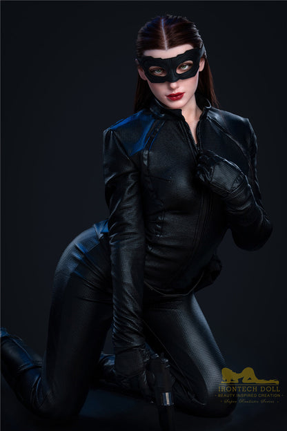 Luna-168cm(5'51")C-cup Full Silicone Red Hair Cosplay Batwoman Sex Doll  - Irontech Doll