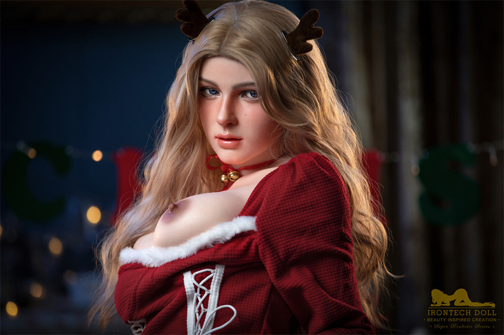 Fenny -164cm(5'38")E-cup Full Silicone Christmas Blonde Sex Doll- Irontech Doll