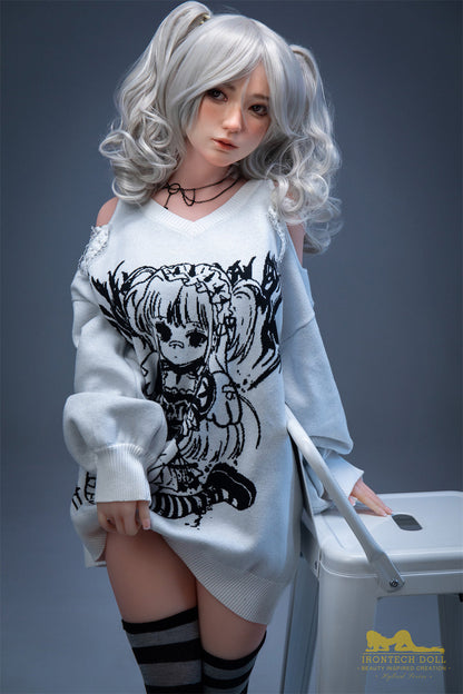 Asley-154cm(5'05'')D-cup Silicone Head TPE Body Sex Doll  Natural  -Irontech Doll
