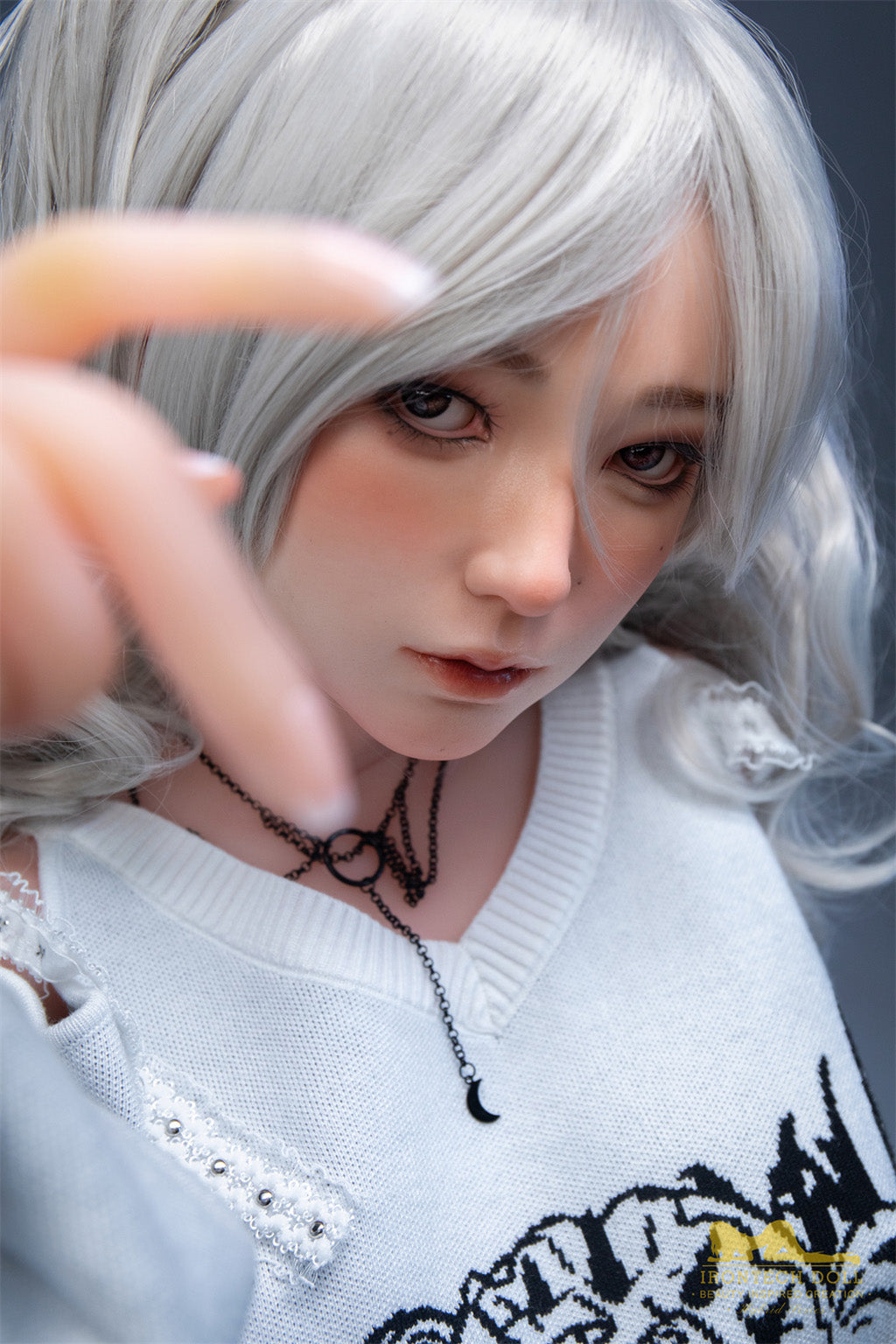 Asley-154cm(5'05'')D-cup Silicone Head TPE Body Sex Doll  Natural  -Irontech Doll