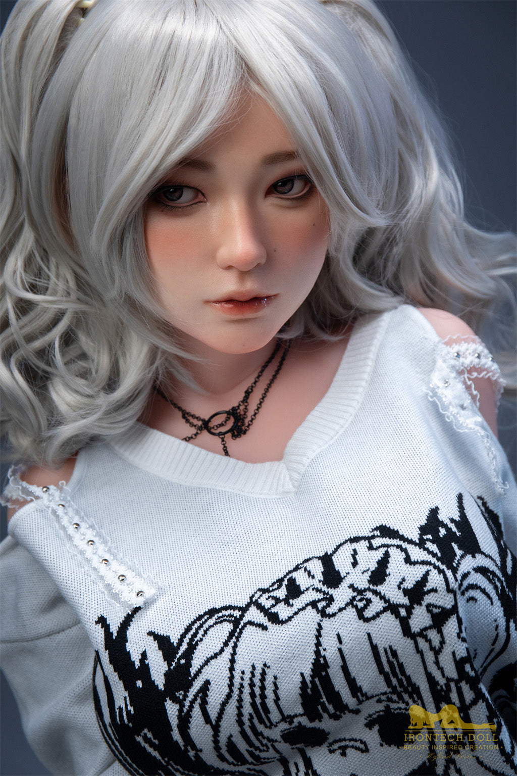 Asley-154cm(5'05'')D-cup Silicone Head TPE Body Sex Doll  Natural  -Irontech Doll