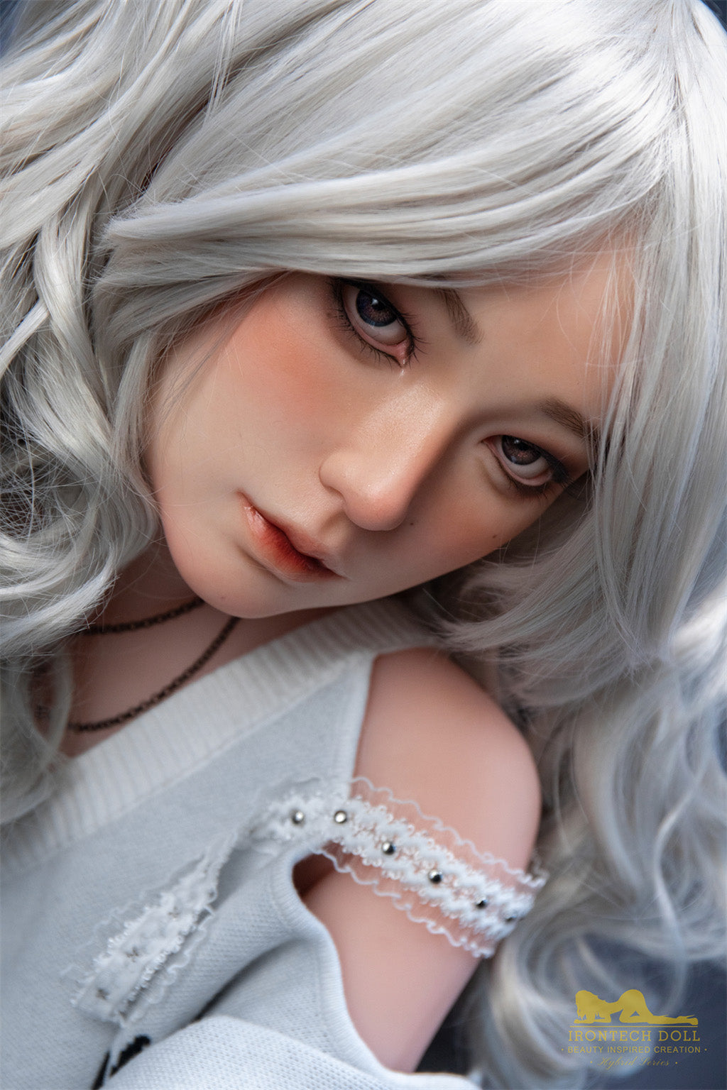 Asley-154cm(5'05'')D-cup Silicone Head TPE Body Sex Doll  Natural  -Irontech Doll