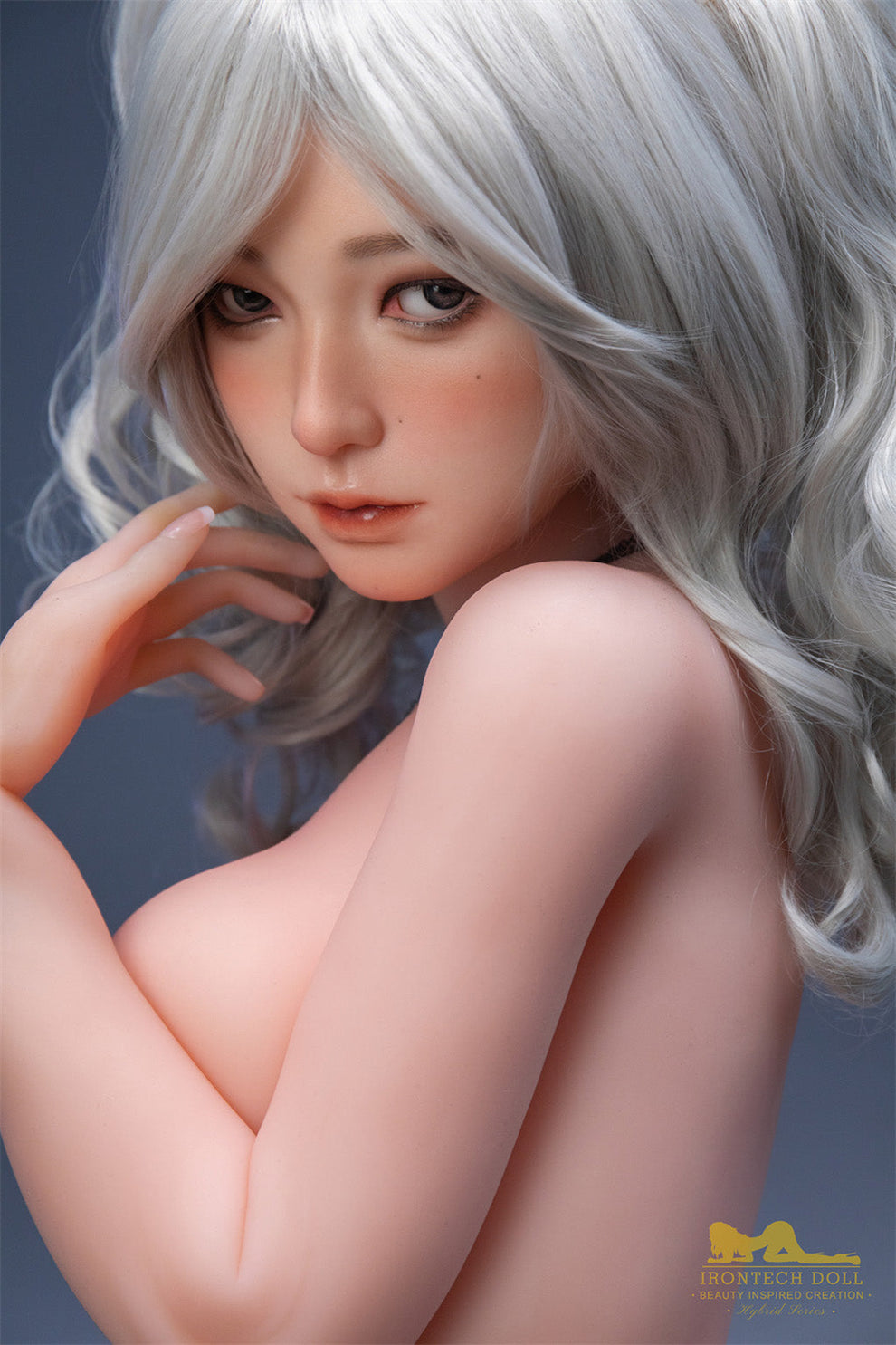 Asley-154cm(5'05'')D-cup Silicone Head TPE Body Sex Doll  Natural  -Irontech Doll