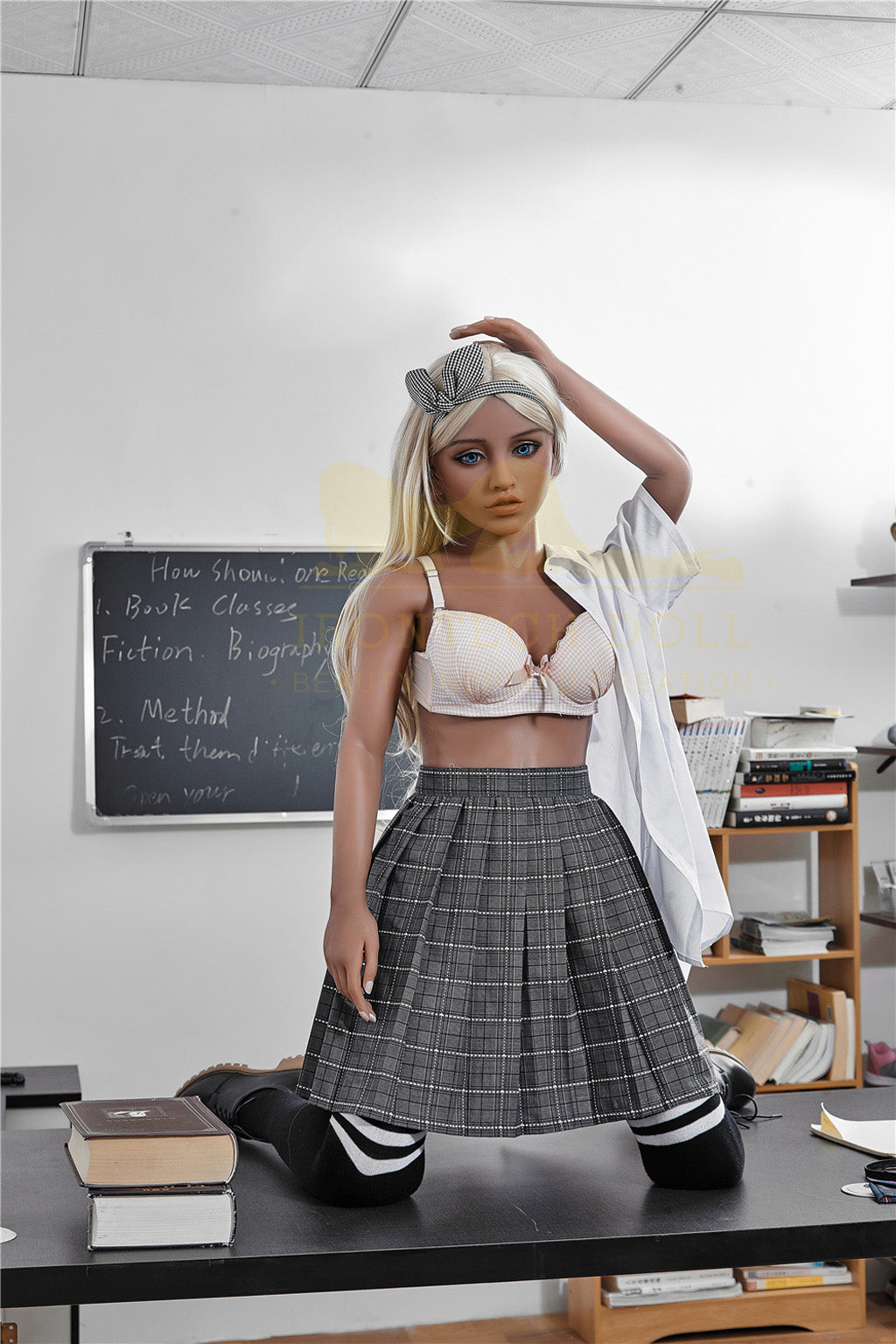 Victoria-150cm (4'92")C-cup TPE Sex Doll American Blond Hair Lovely Student-Irontech Doll