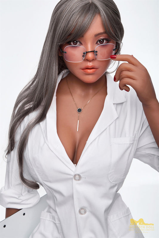 Sandy-164cm(5'38'')E-cup Silicone Head TPE Body Sex Doll- Irontech Doll Dark Tanned